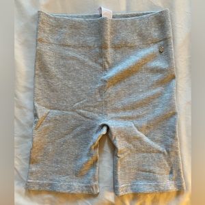 LIGHT GREY RIBBED SOFT BIKER SHORT